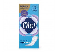Прокладки ежедневные Ola Daily, без аромата, 2 капли, 20 штук