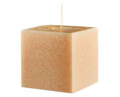 Свеча подарочная Куб, с ароматом Персик, 75мм, 350 грамм