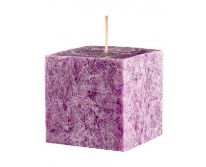 Свеча подарочная Куб, с ароматом Черная смородина, 75мм, 350 грамм