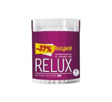 Ватные палочки Relux, 100 шт., цилиндр