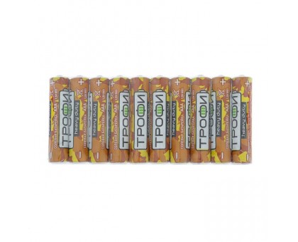 Солевые (цинковые) батарейки Трофи R03-10S (ААА), 10 шт/уп