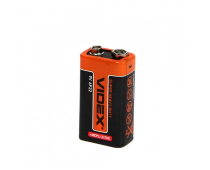 Батарейка солевая Videx 6F22 9V (крона)