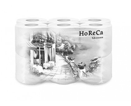 Туалетная бумага Plushe HORECA, 2 слоя, 12 рулонов