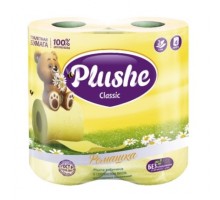 Туалетная бумага Plushe Classic, 2 слоя, 4 рулона