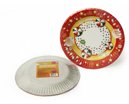 Бумажные тарелки Paterra Детский праздник, 180 мм