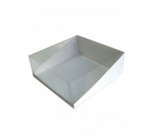 Коробка для торта КТ100, 225х225х100мм, с прозрачной крышкой, Патичерри