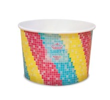 Креманка бумажная для мороженого Мозаика Sweet, 250 мл, 50шт/уп