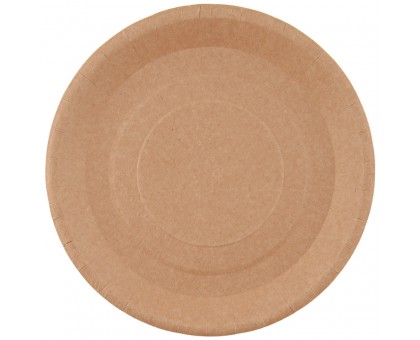 Одноразовая бумажная тарелка ECO PLATE, 180мм, крафт
