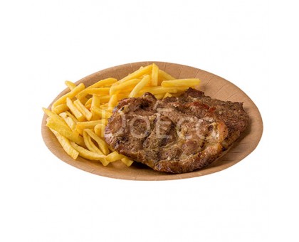 Одноразовая бумажная тарелка ECO PLATE, 230мм, крафт