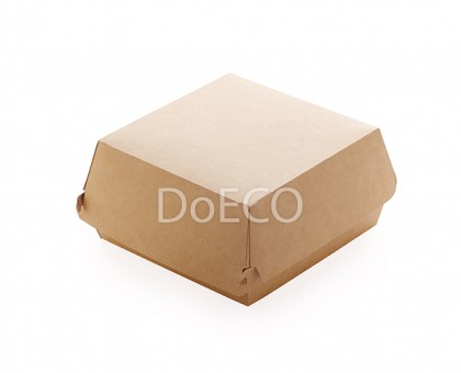 Короб под гамбургер ECO BURGER M, 100x100х60мм, крафт, Doeco
