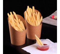 Упаковка для картофеля фри, снеков, поп корна ECO SNACK M, 480мл, Pure Kraft