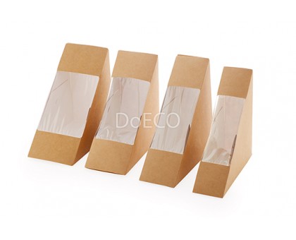 Контейнер под сэндвичи ECO SANDWICH 40, 130х130х40мм, Doeco