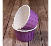 Усиленная бумажная форма для выпечки кексов и маффинов, фиолетовая, 50х40мм, Pasticciere, 100 штук