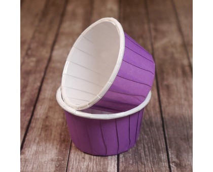 Усиленная бумажная форма для выпечки кексов и маффинов, фиолетовая, 50х40мм, Pasticciere, 100 штук