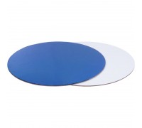 Подложка для торта, диаметр 260мм, толщина 2.5мм, круглая, голубая/белая