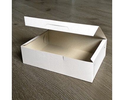 Короб бумажный 215х150х60мм, самосборный, БЕЛЫЙ
