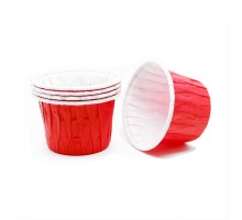 Усиленная бумажная форма для выпечки кексов и маффинов, красная, 50х40мм, Pasticciere, 100 штук