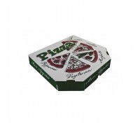 Коробка под пиццу 25х25 см, белая, с рисунком