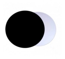 Подложка для торта, диаметр 240мм, толщина 1.8мм, круглая, черная/белая