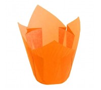 Бумажная форма для маффинов Тюльпан, 50х80мм, оранжевая, 200 штук\уп
