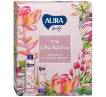 Набор Aura Beauty Extra Nutrition Крем-гель для душа, 250 мл + Крем для рук тонизирующий, 75 мл