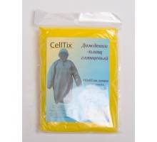 Дождевик-плащ глянцевый CellTix, 110х65см, рукава на резинках, полиэтилен, 20 мкр.