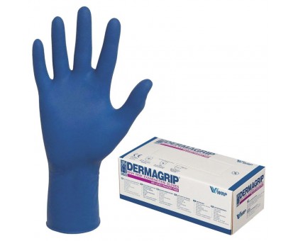 Латексные перчатки Dermagrip нестерильные неопудренные размер M, 50 штук