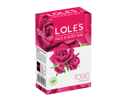 Туалетное мыло Loles, Роза с витамином Е, 100 грамм, Турция