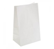 Пакет бумажный, 120х80х250мм, прямоугольное дно, белый