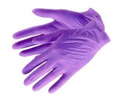 Перчатки нитриловые, фиолетовые, размер S, 100 шт/50 пар