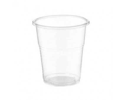 Одноразовый пластиковый стакан, 200 мл, 100 штук, прозрачный