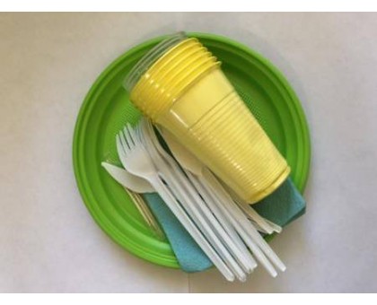  Набор пластиковой посуды АЙ-ДА, БРИГАДИР, 6 персон