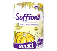 Бумажное полотенце Soffione Maxi, двухслойное, белое