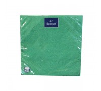 Салфетка банкетная "Барокко" темно-зеленая, 33х33см, 3 слоя, с тиснением, Art Bouquet