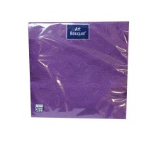 Салфетка банкетная "Барокко" фиолетовая, 33х33см, 3 слоя, с тиснением, Art Bouquet
