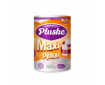 Бумажное полотенце Plushe Maxi, 2-cлойное, цветное