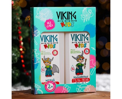 Подарочный набор детский Viking kids, мягкий шампунь, 300 мл + волшебная гель-пена, 300 мл