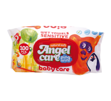 Детские влажные салфетки Ping&Vini AngelCare, Bubble Gum (жвачка), 100 шт, с клапаном